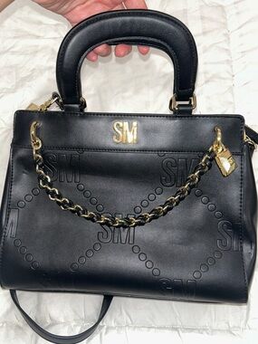 Steve Madden Black Crossbody with Gold Hardware